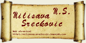 Milisava Srećković vizit kartica